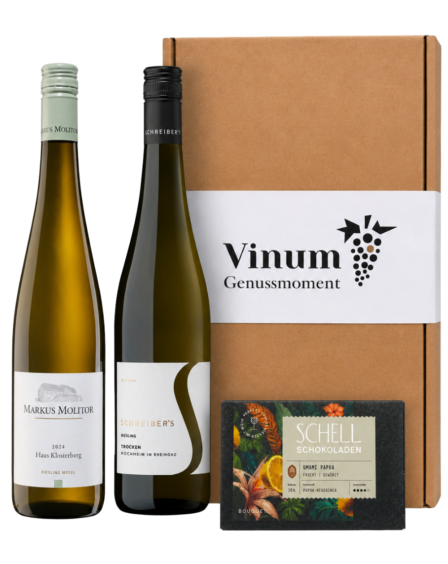 Geschenkset - Schokolade & Wein - Riesling