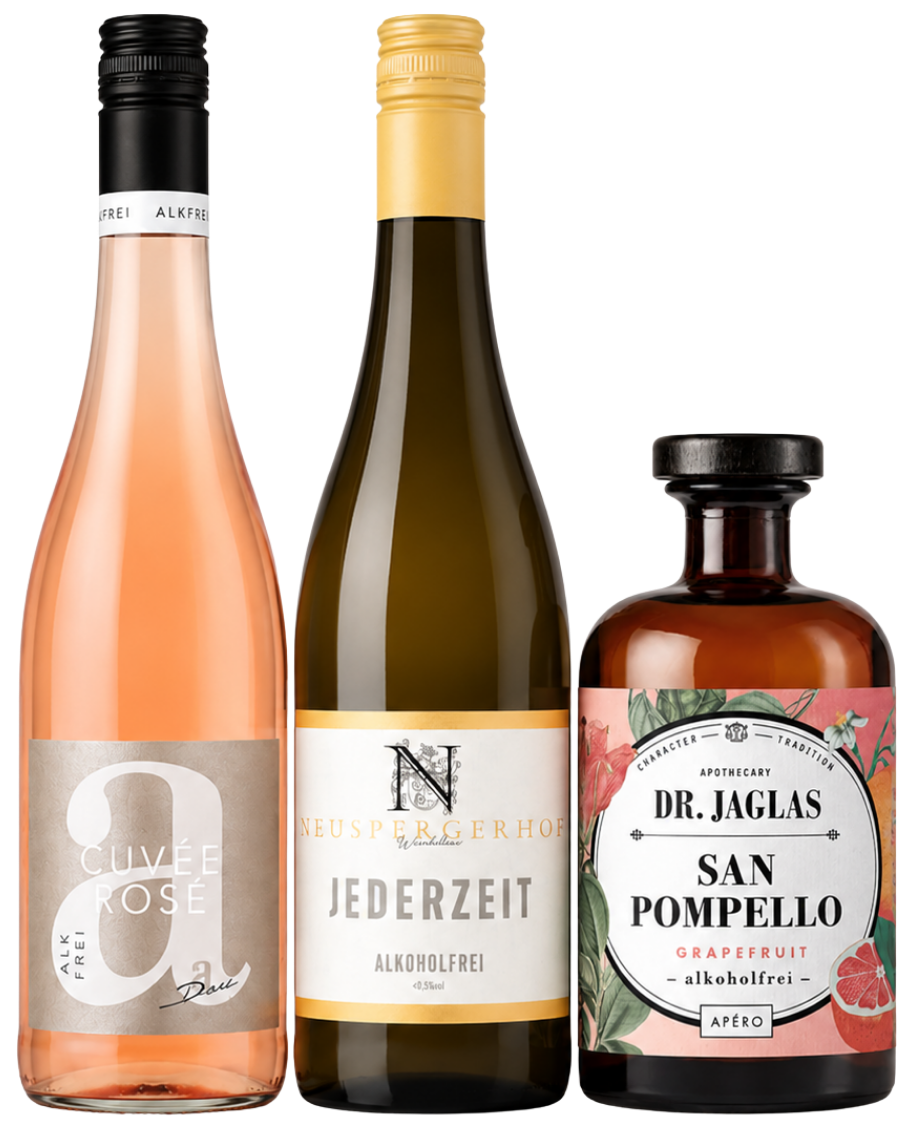 Probierpaket - Alkoholfreie Weine & Aperitif (3er Set)